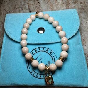 Beaded Bracelet with Gold Accents